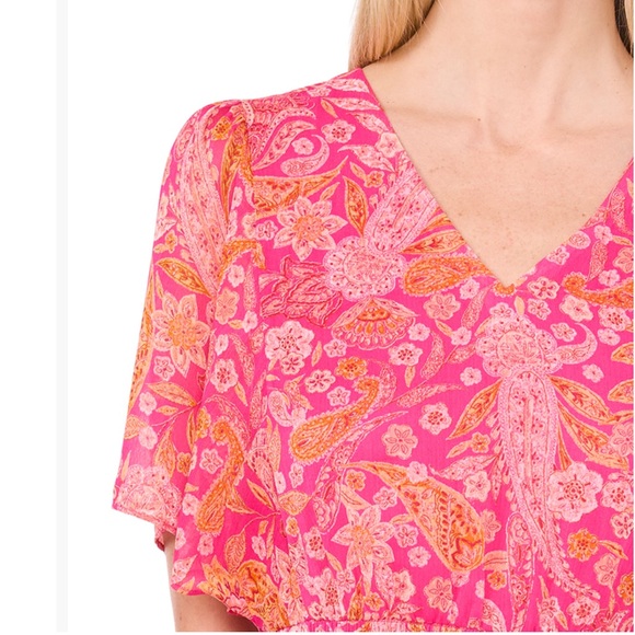 CeCe size medium flutter sleeve maxi new - Picture 3 of 4